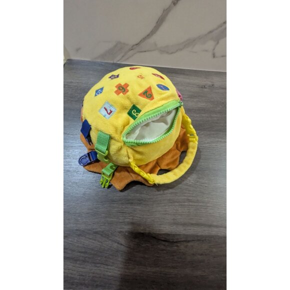 Early Learning Lion Plush Baby Activity Toy With Buckles & Zippers Educational - Picture 5 of 9